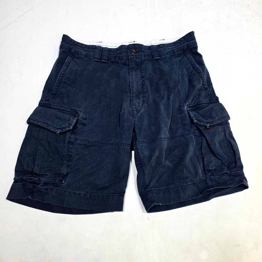 Polo Ralph Lauren Cargo Shorts Mens 38 Navy Blue Classic Fit Utility Rugged